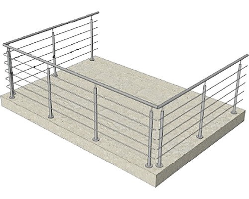 Geländer mit Edelstahlseilen