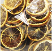 Getrocknete Orangenscheiben in einer durchsichtigen Verpackung