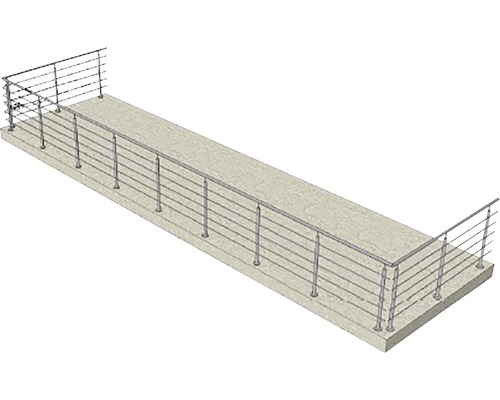 Geländer aus Stahl für einen Gehweg