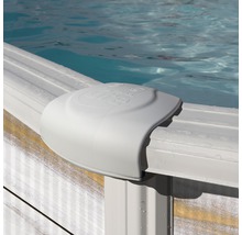 Pool-Abdeckung auf einem Poolrahmen