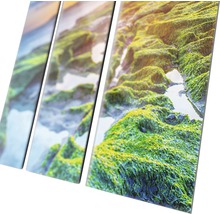 Glasbild Green & Orange Horizon 3er-Set 3x 30x80 cm GLA1883