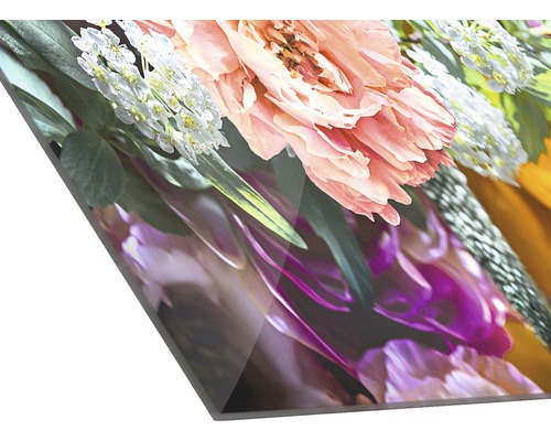 Blumenmotiv auf einer Acrylglasplatte