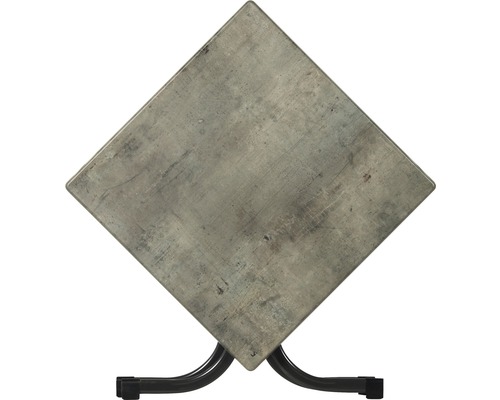 Quadratischer Beistelltisch mit Metallplatte und Metallgestell