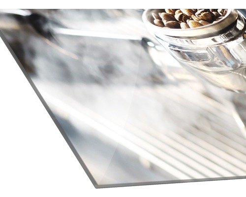 Acrylglasbild mit Kaffeebohnen-Motiv