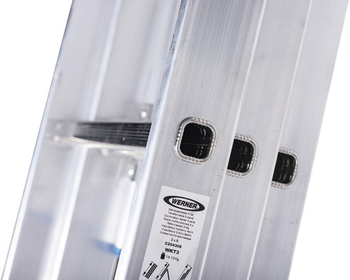 Detailansicht einer Aluminium-Mehrzweckleiter