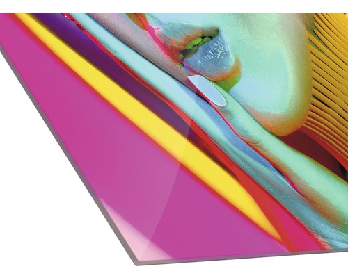 Acrylglasplatte mit abstraktem Motiv