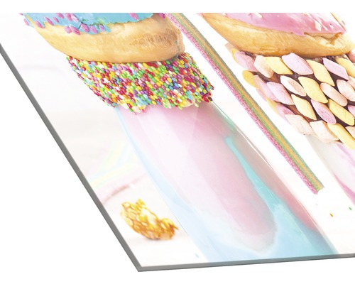 Dekorative Acrylglasplatte mit Süßigkeitenmotiven für den Innenbereich