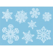 Illustration verschiedener Schneeflocken