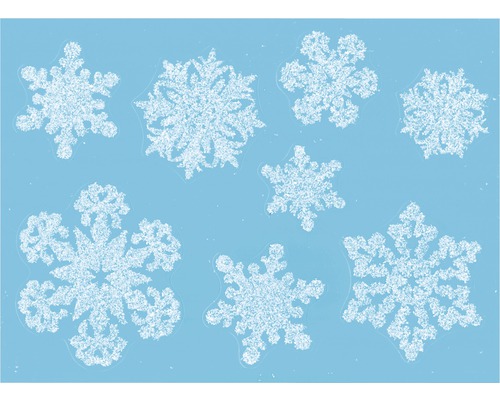 Illustration verschiedener Schneeflocken