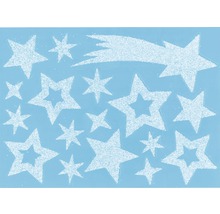 Dekorative Fensterfolie mit Sternen und Kometenmuster