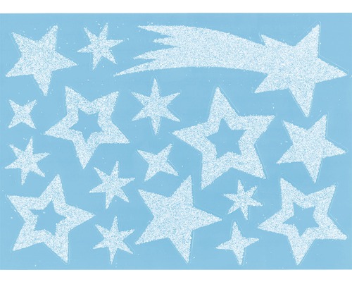 Dekorative Fensterfolie mit Sternen und Kometenmuster