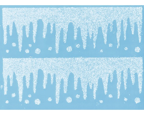 Selbstklebende Fensterfolie mit Eiszapfenmuster