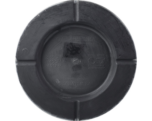 Runder Pflanztopf mit einem Durchmesser von 45 cm und einem Volumen von 45 Litern.