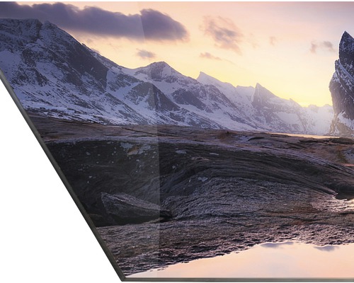 Acrylglasbild mit Berglandschaft