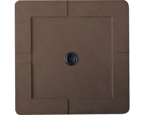 Quadratische Terrassenplatte aus Beton mit Aussparung in der Mitte