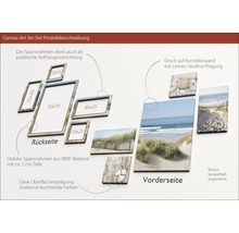 Canvas Art 5-piece set with beach motifs and MDF frame