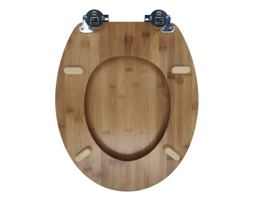 Toilettendeckel aus Bambus mit Scharnieren