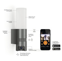 Steinel LED Sensor Außenwandleuchte 14,1W 925 lm 3000 K warmweiß Kameraleuchte inkl. SD Karte App steuerbar, dimmbar, Softlichtstart L 620 CAM S anthrazit-thumb-6