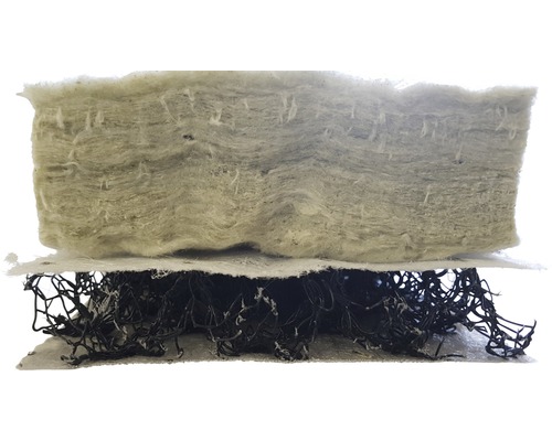 Drainagematte mit Vlies und Wärmedämmung