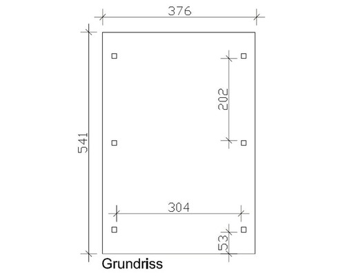 Grundriss mit Massangaben