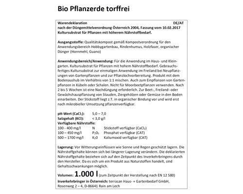 Informationen zu torffreier Bio Pflanzerde