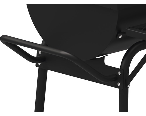 Detailansicht eines Grillwagens mit Griff