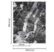Abbildung einer Fototapete mit einem Stadtplan von New York City, Maße 260 x 200 cm