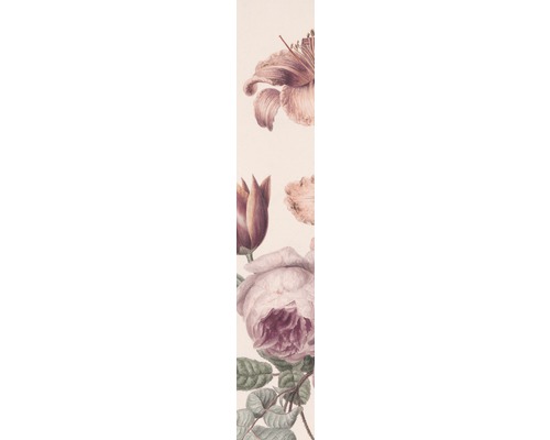 Blumenmuster Tapete mit Rosen, Tulpen und Hibiskus