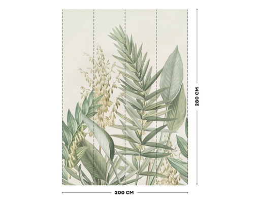 Fototapete mit Pflanzenmotiv, 200 cm breit und 280 cm hoch
