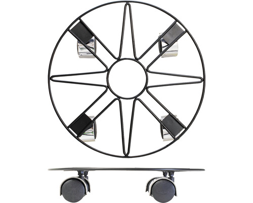 Pflanzenroller aus Metall mit Rollen