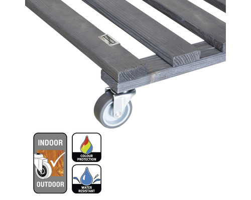 Rollbrett aus Holz mit Rollen für den Innen- und Außenbereich