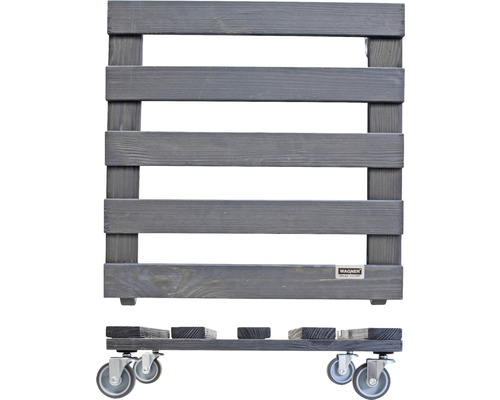 Pflanzenroller aus Holz mit Rollen