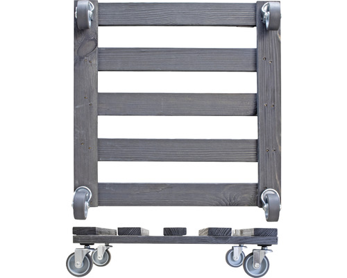 Pflanzenroller aus Holz mit Rollen