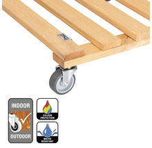 Pflanzenroller Wagner 38 x 38 x 9,5 cm Holz braun