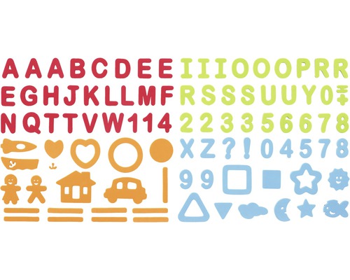 Schaumbuchstaben, Zahlen und Symbole zum Basteln und Dekorieren