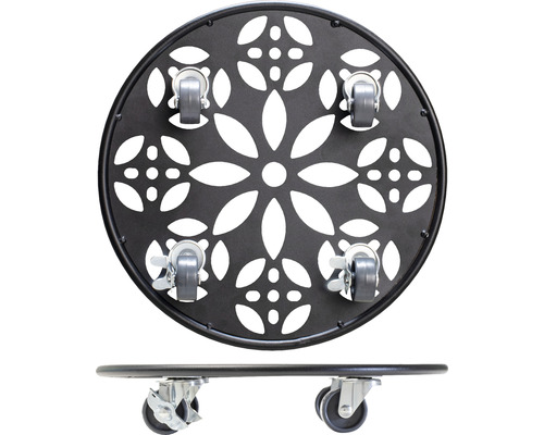 Pflanzenroller aus Metall mit Rollen