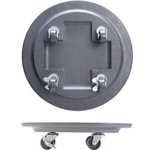Pflanzenroller Wagner Ø 34 H 7,5 cm Steingut grau