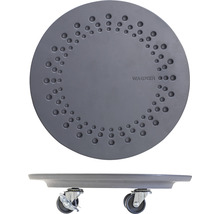 Pflanzenroller Wagner Ø 34 H 7,5 cm Steingut grau