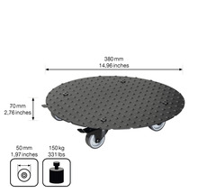 Pflanzenroller Wagner Ø 38 cm H 7,5 cm Metall schwarz
