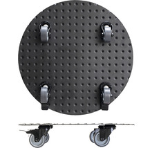 Pflanzenroller Wagner Ø 38 cm H 7,5 cm Metall schwarz