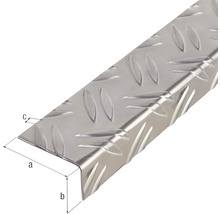 Aluminium Kantenschutzprofil mit Riffelblechmuster
