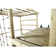 Klettergerüst plum Holz mit Rutsche grün