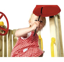 Spielturm plum Kleinkinder mit Babyschaukel, Briefkasten, Lenkrad, Gocke und Rutsche gelb-thumb-5