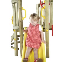 Spielturm plum Kleinkinder mit Babyschaukel, Briefkasten, Lenkrad, Gocke und Rutsche gelb-thumb-6