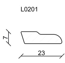SKANDOR Profilleiste weiß lackiert 7x23x2400 mm