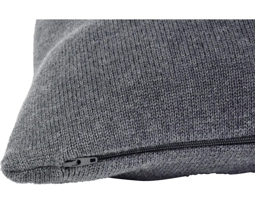 Graues Zierkissen mit Reißverschluss