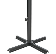 Ampelschirm SOLUNA Beaujeu Ø 300 cm hellgrau mit UV Schutz 80, wasserabweisende Polyesterbespannung, leichte Aufspannung per Kurbel, Dreh und Neigfunktion