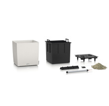 Lechuza Cube Cottage 30 Komplettset mit Pflanzgefäß, Einsatz, Bewässerungssystem und Substrat