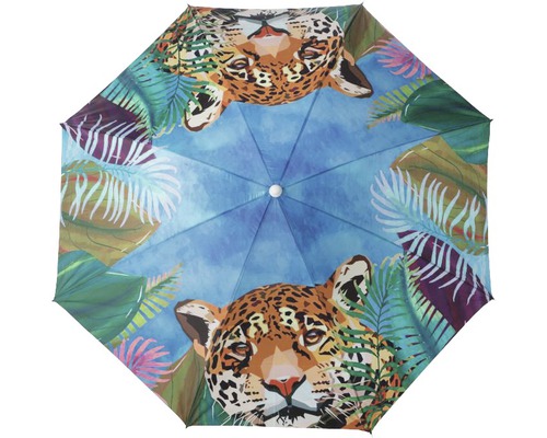 Regenschirm mit Dschungelmotiven und Leoparden