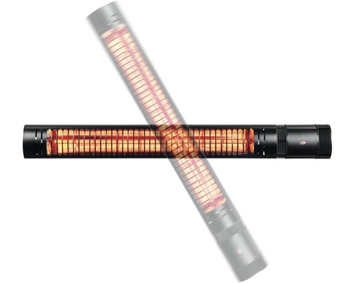 Zwei Heizstrahler im Querschnitt